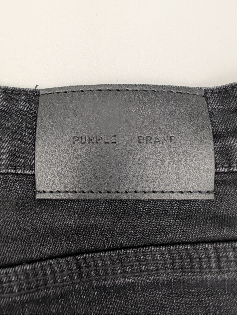 Purple Brand Black Denim Shorts with Silver Studded Sunburst Design Size 38 - Picture 8 of 15
